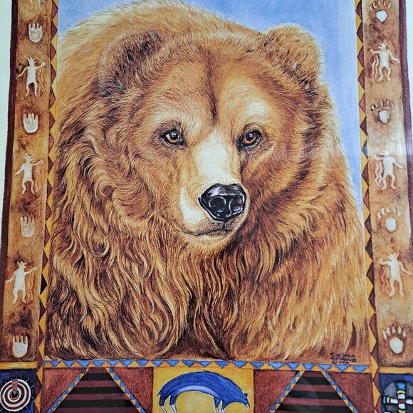 Great Bear Native American Art - Vintage 1995 Poster Print - Picture 2 of 4